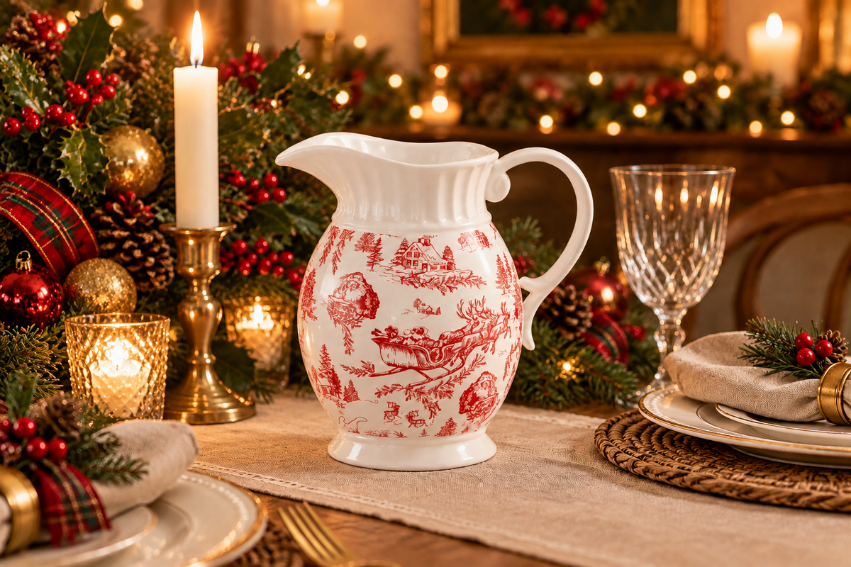 Toile Ceramic Pitcher