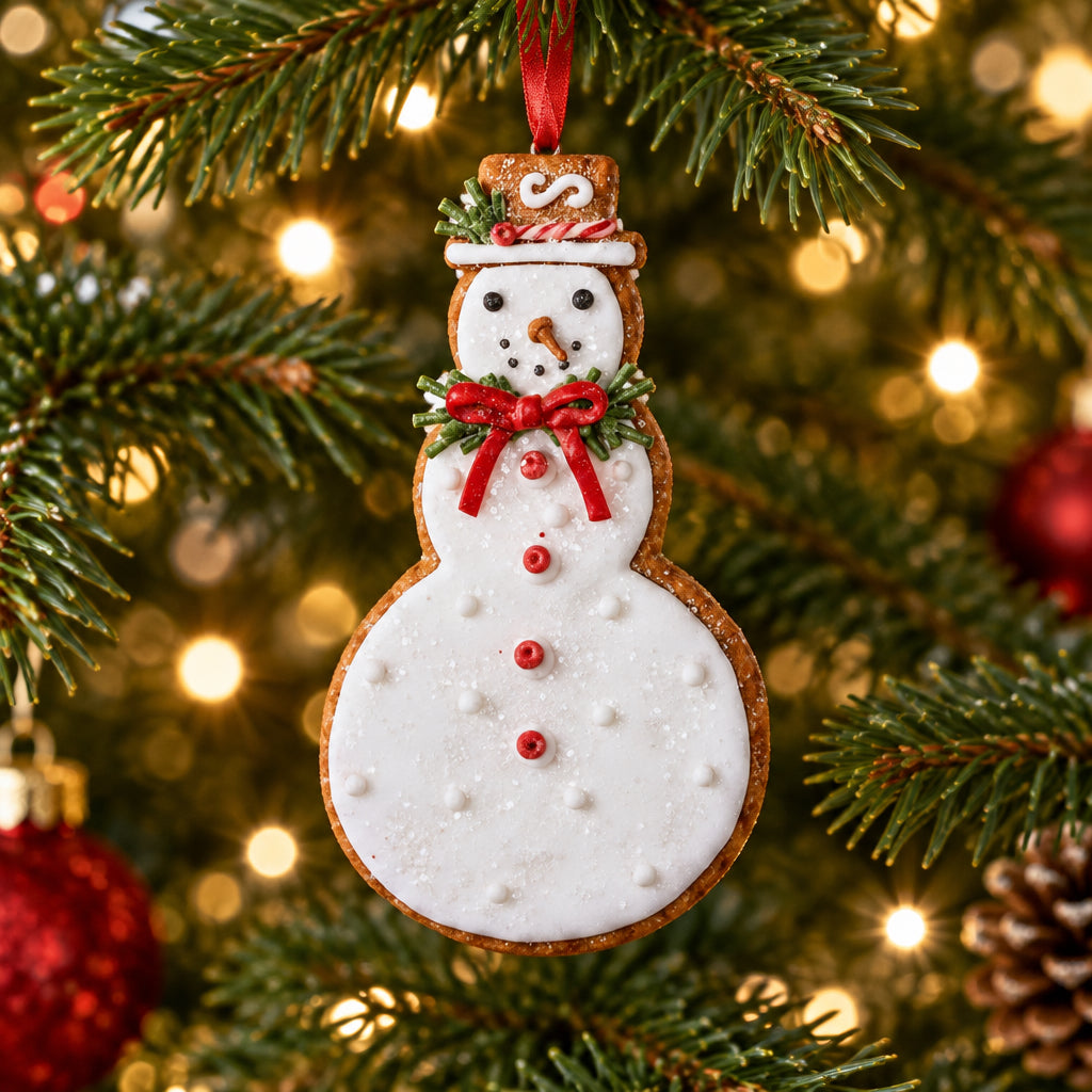 Snowman Gingerbread Ornament