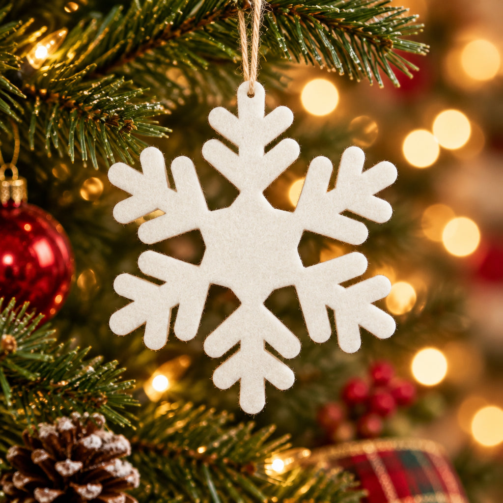 Felt Snowflake Ornament A