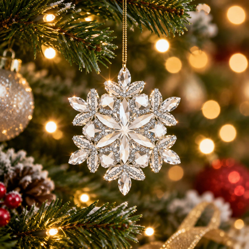 Snowflake Ornament With Silver Accents