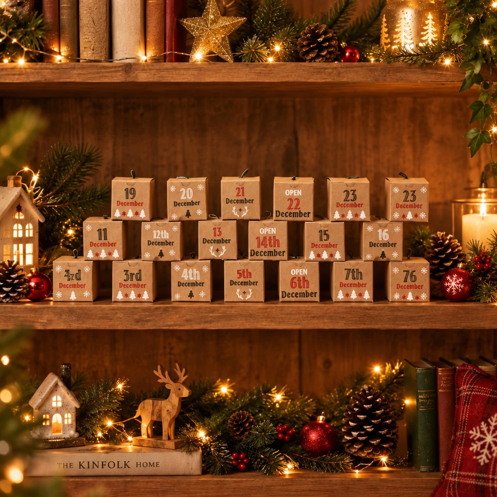 Paper Christmas Advent Calendar Set