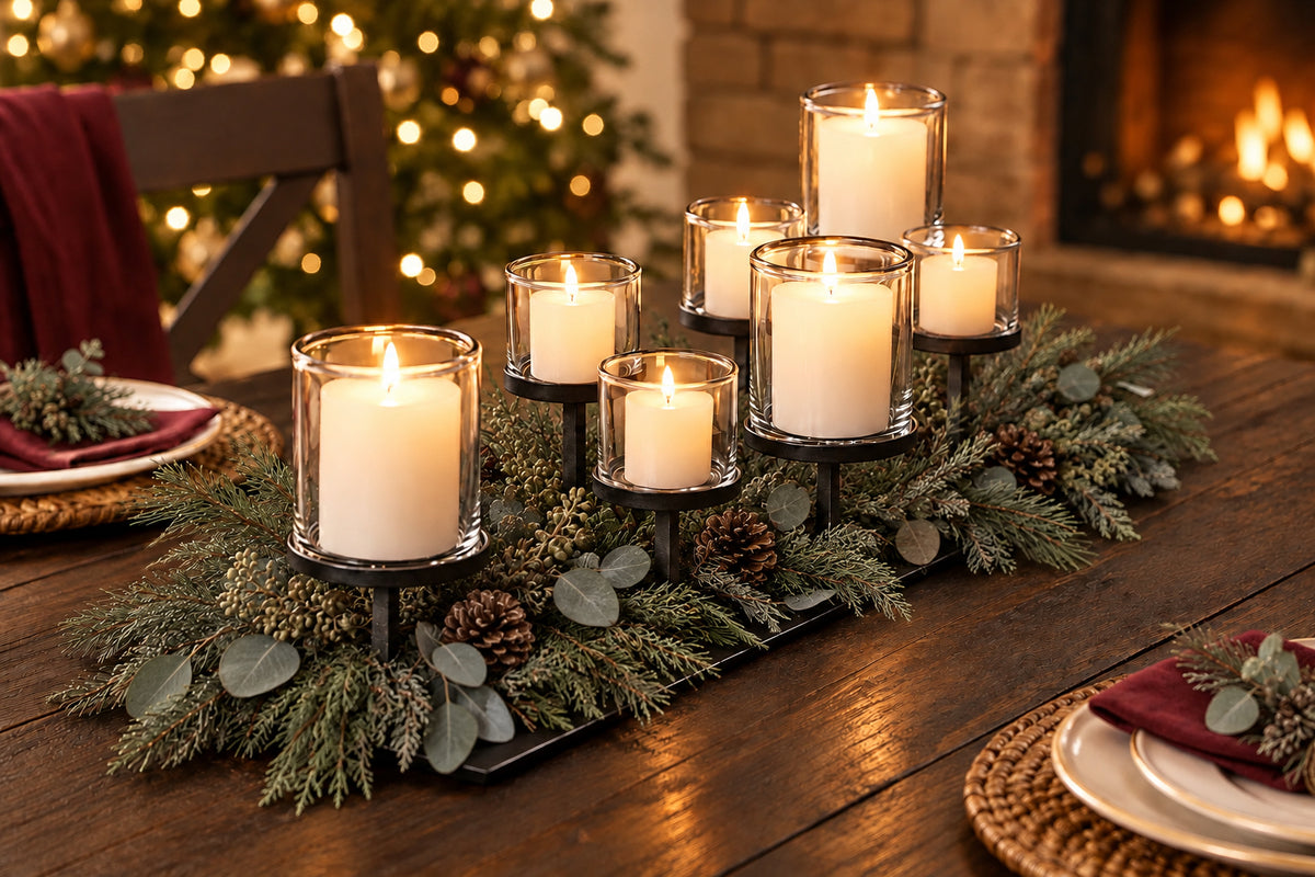 Holiday Multi Candle Center Piece
