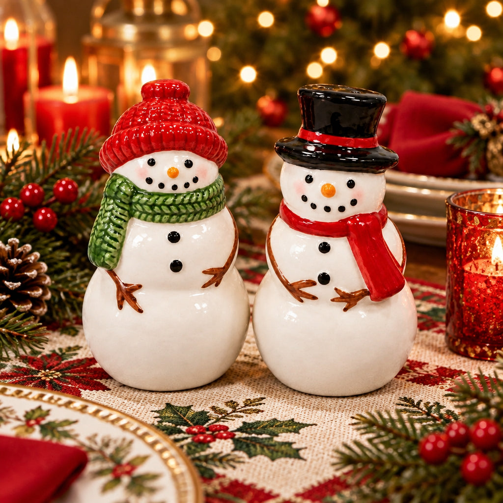 Mini Snowman Salt And Pepper