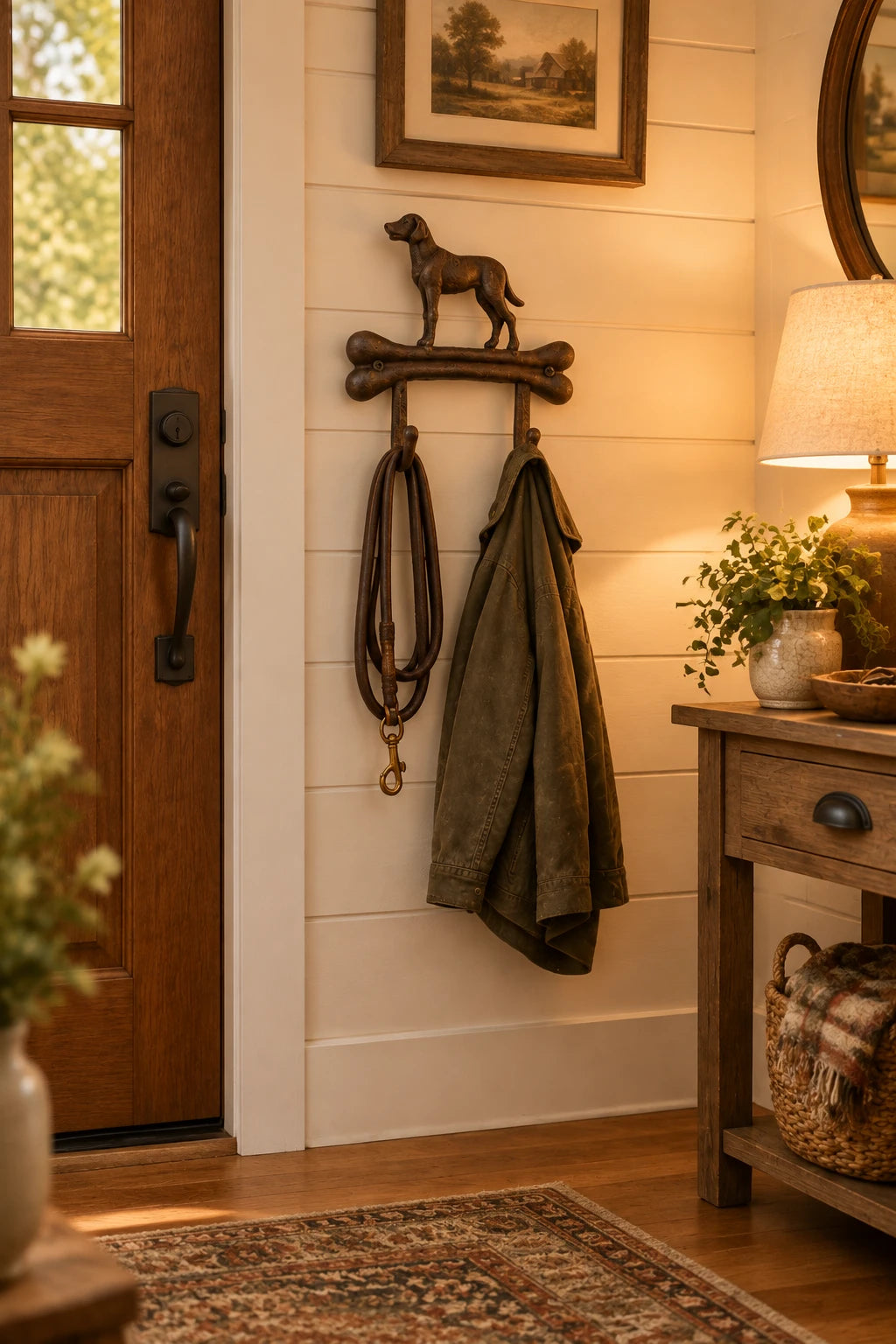 Dog With Bone Wall Hook