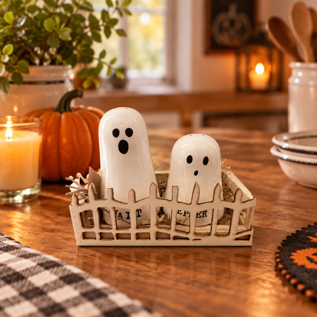 Halloween Ghost Salt and Pepper Shakers