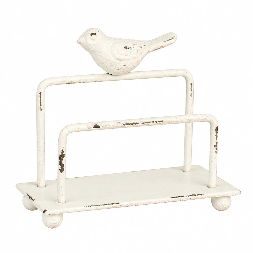 White Bird Cast Iron Letter Rack