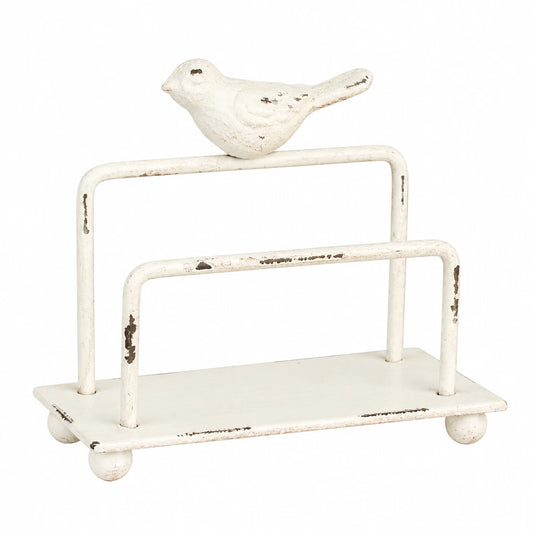 White Bird Cast Iron Letter Rack