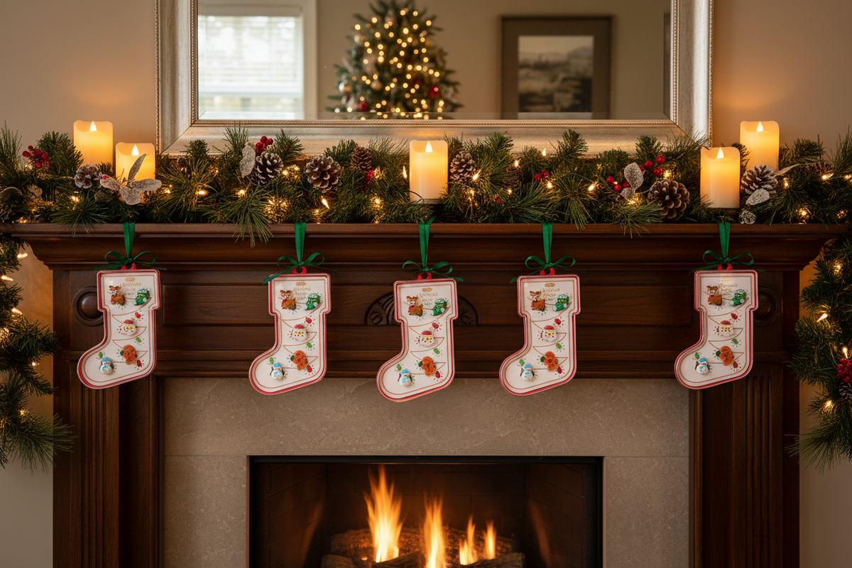 Christmas Stocking Ring Set