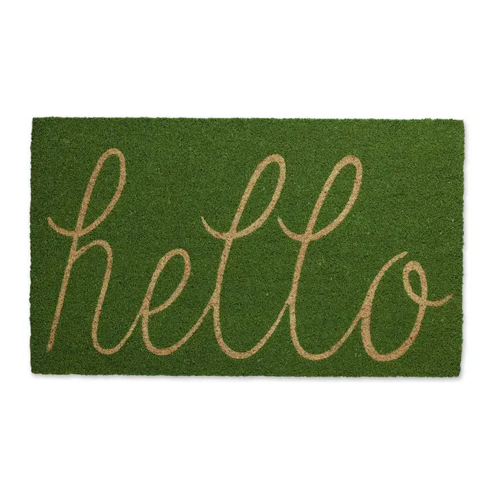 Green Apple Hello Doormat