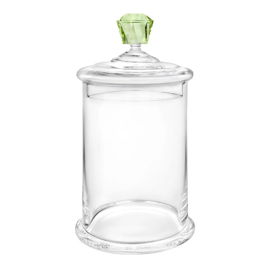 Canister with Green Diamond Handle Large