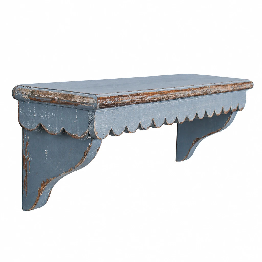 Scalloped Edge Grey Shelf