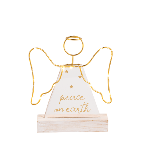 Small Acrylic LED Angel Sitter