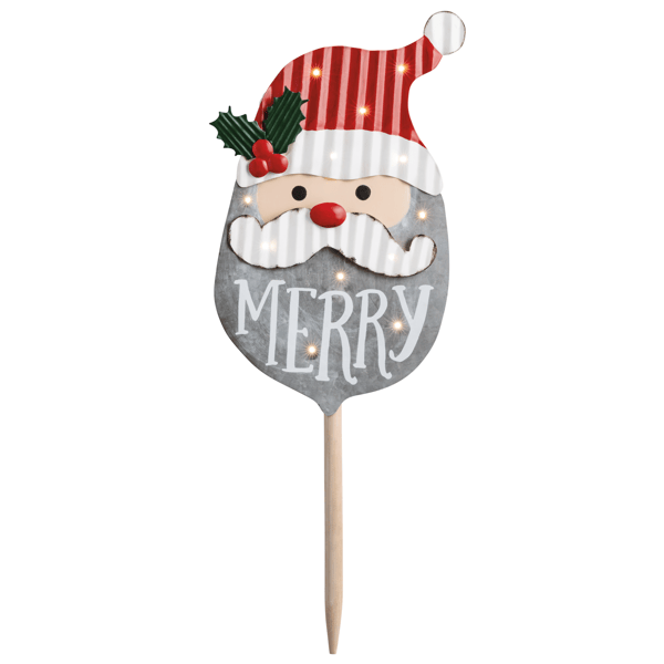 Santa Light Up Yard Stake
