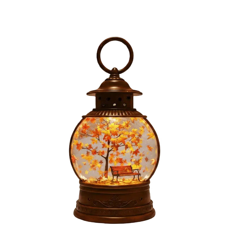Fall Lighted Water Globe