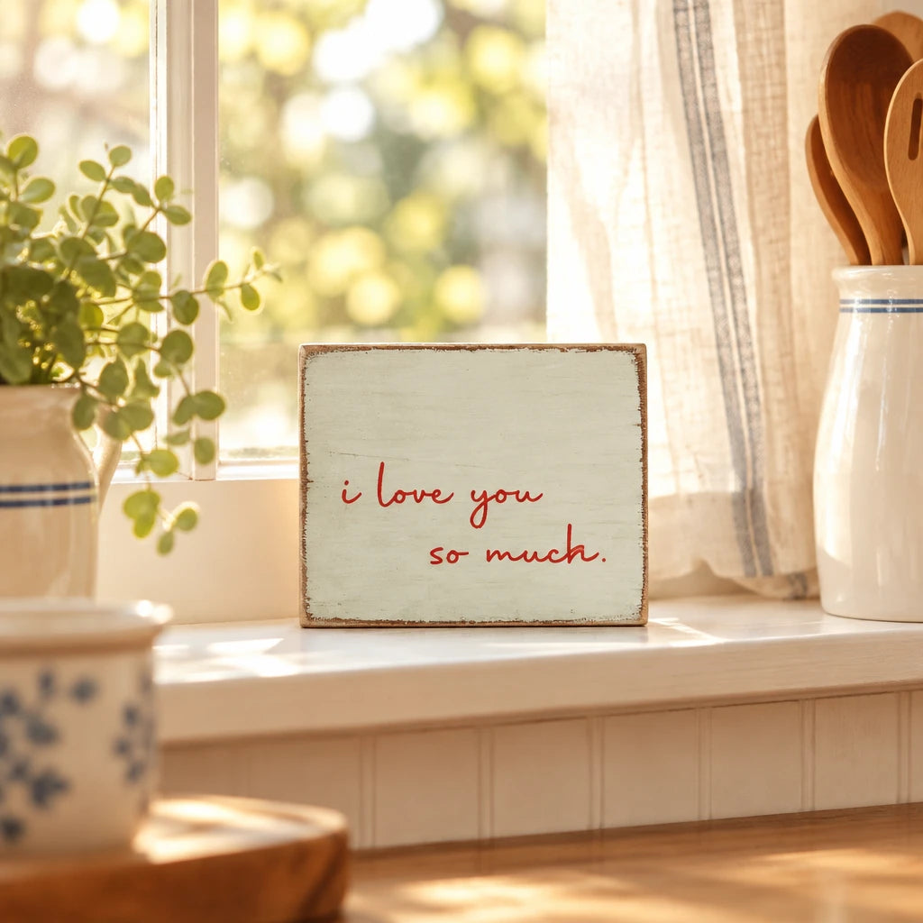 I Love You So Much Block Sign