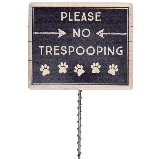 Please No Trespooping Sign