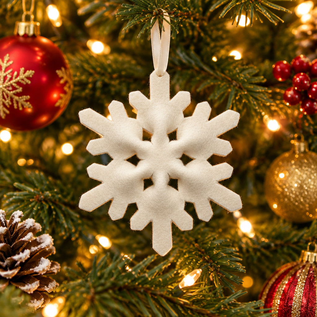 Felt Snowflake Ornament C