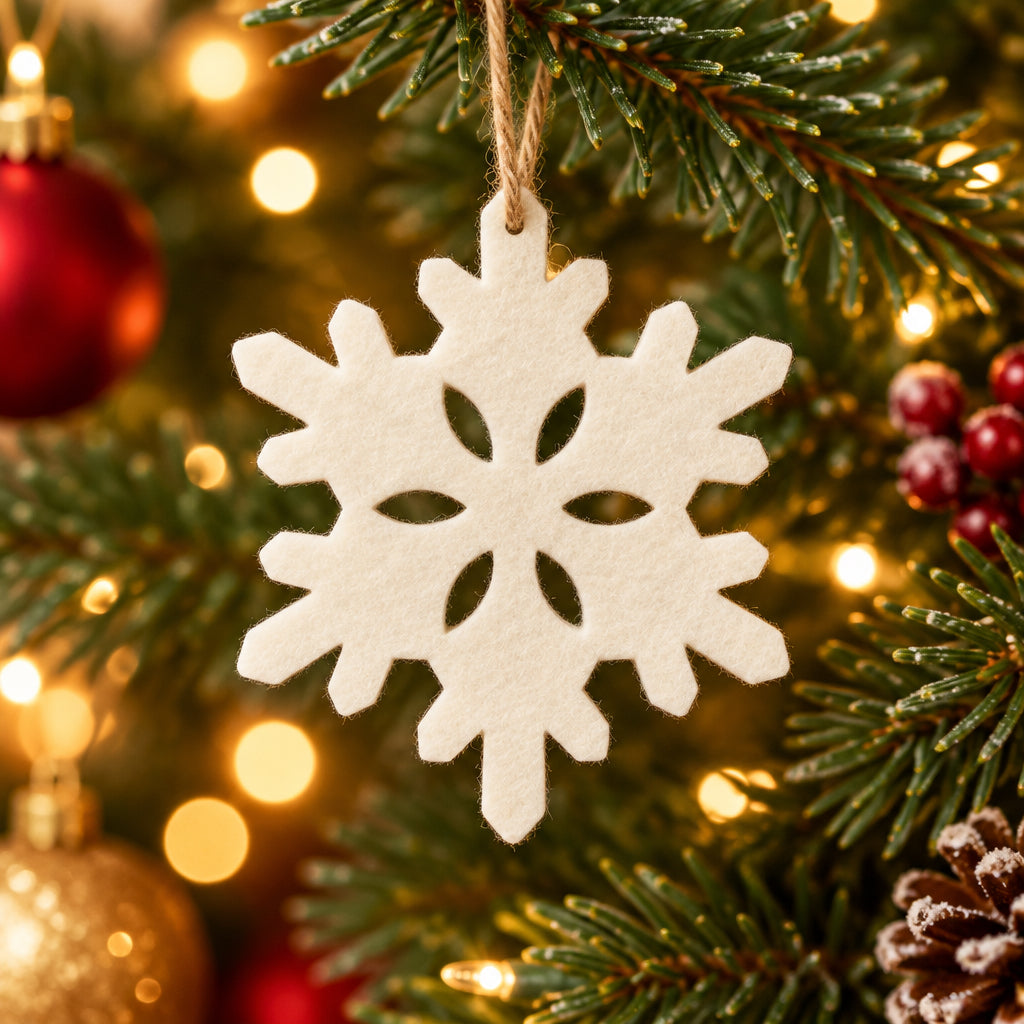 Felt Snowflake Ornament B