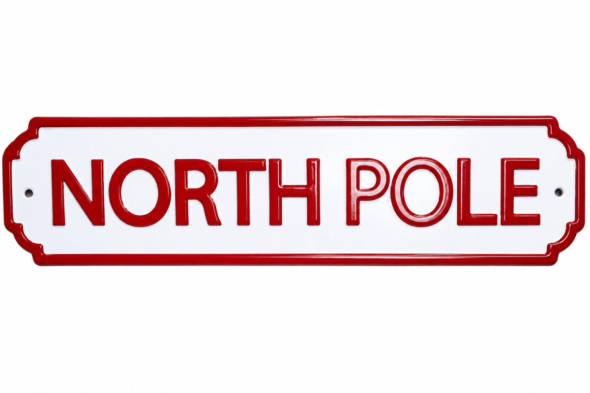 Metal North Pole Sign
