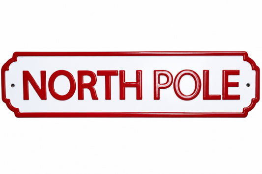 Metal North Pole Sign