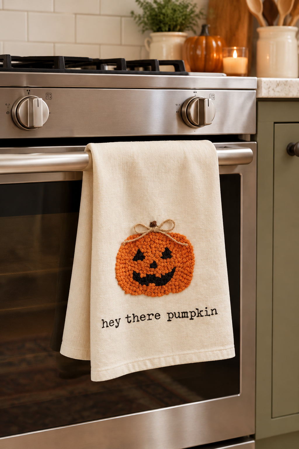 Halloween Pumpkin Tea Towel