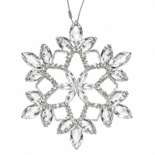 Snowflake Ornament With Silver Accents