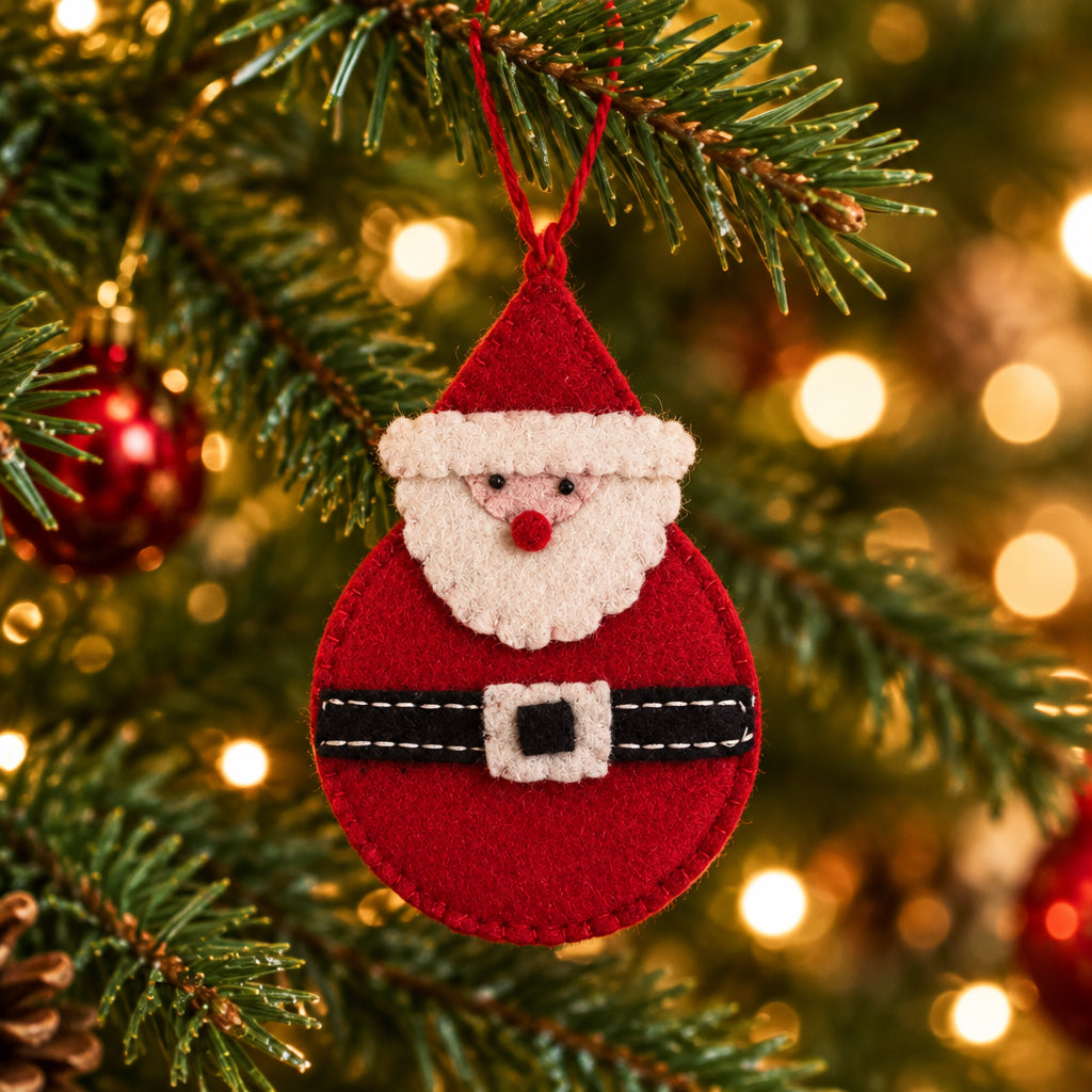 Felt Santa Ornament / Gift Card Holder