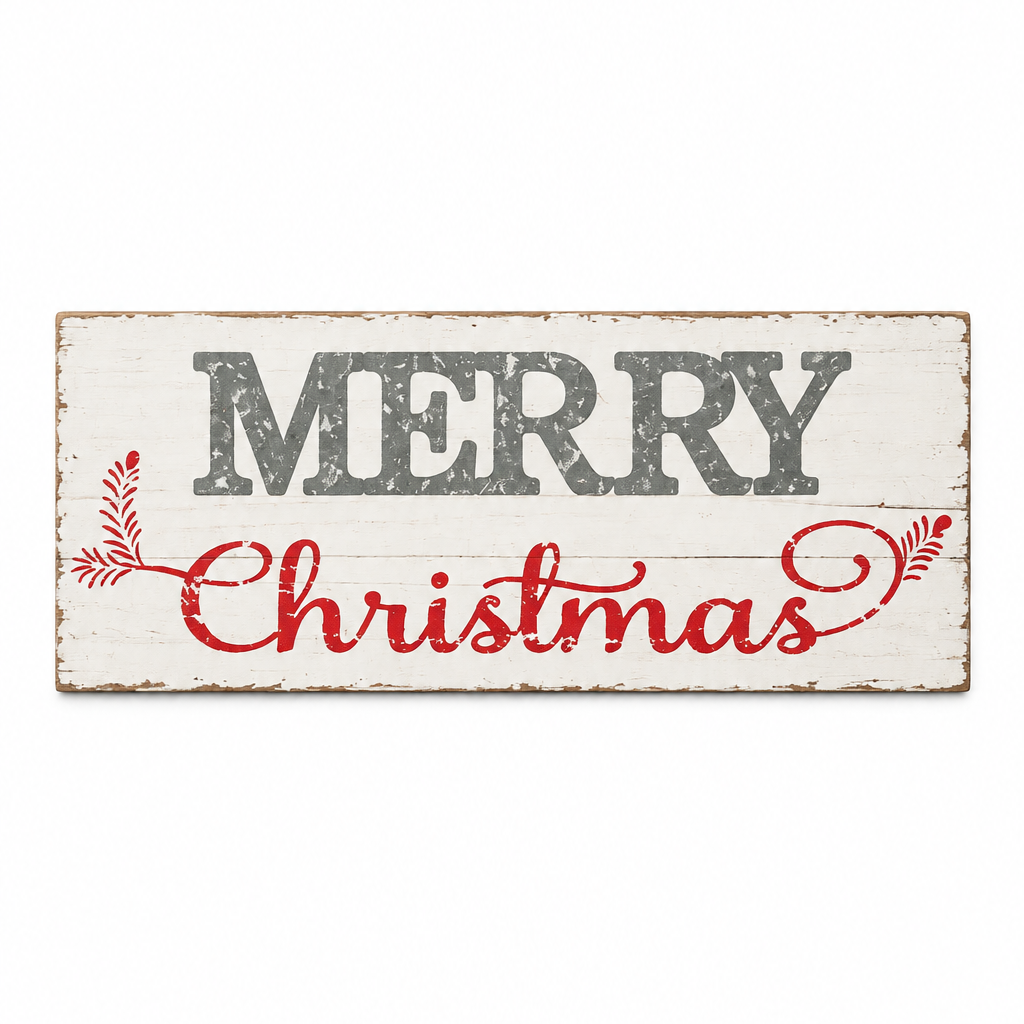 Farmhouse Style Merry Christmas Sign