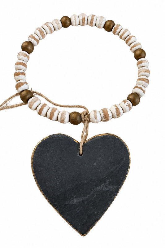 Heart Black Marble Ornament