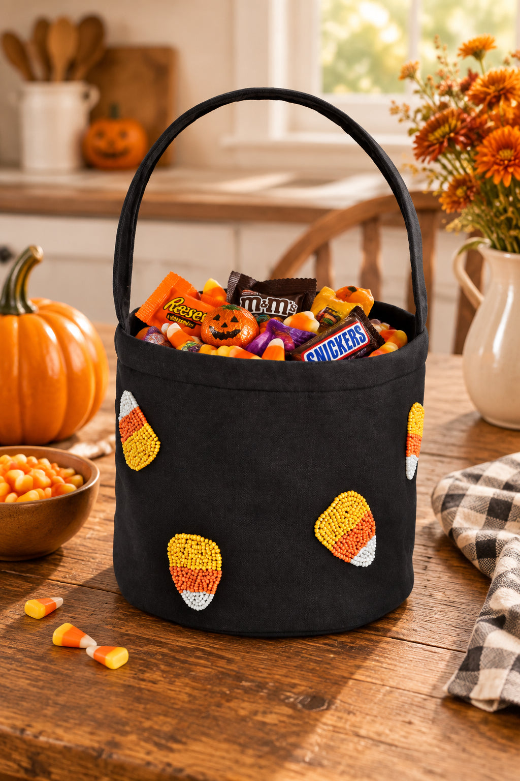 Candy Beaded Halloween Treat Bag
