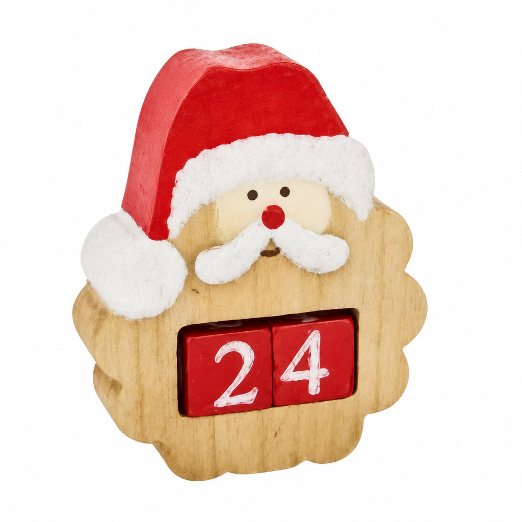 Wooden Santa Christmas Countdown