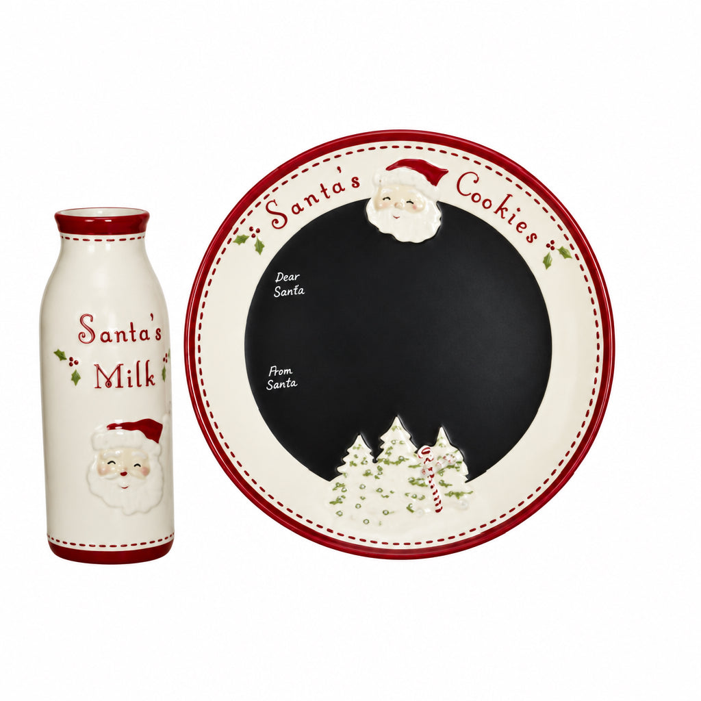 Santa Milk And Cookie Set