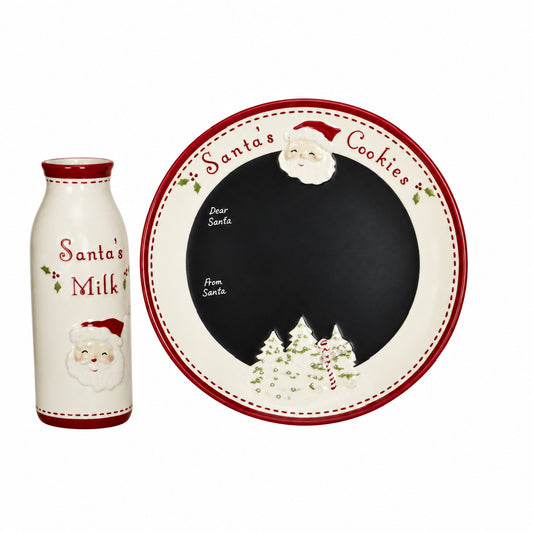 Santa Milk And Cookie Set