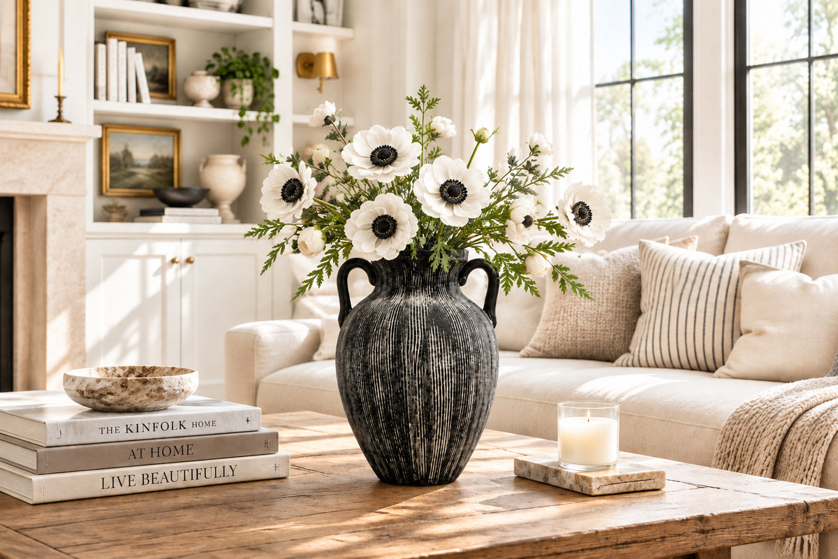 Black Decorative Vase