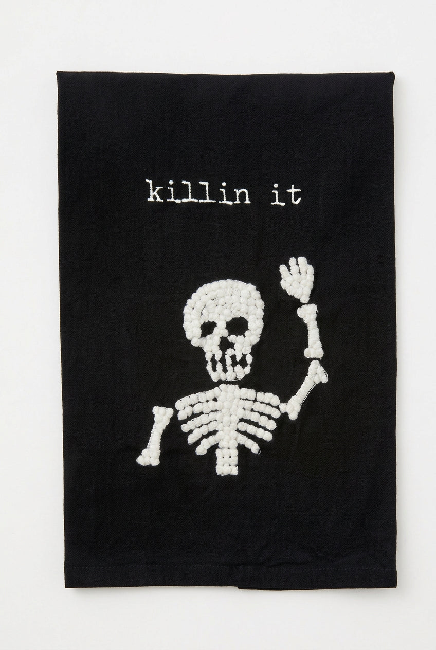 Halloween Skeleton Tea Towel