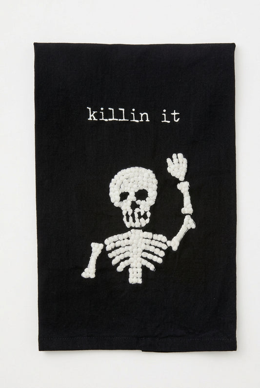 Halloween Skeleton Tea Towel