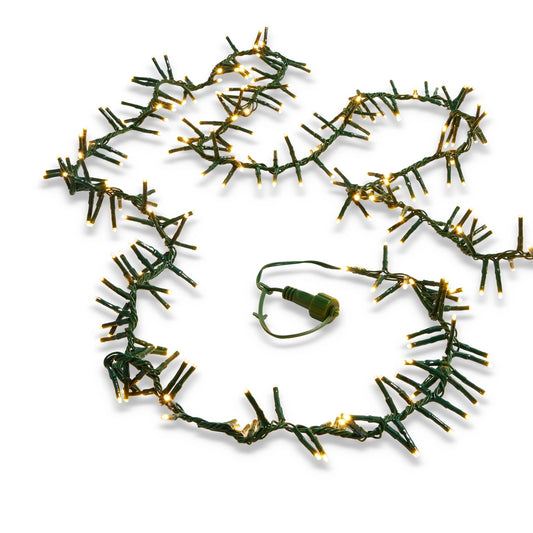 Connectable Cluster Green Wire With 600 White Lights With Remote