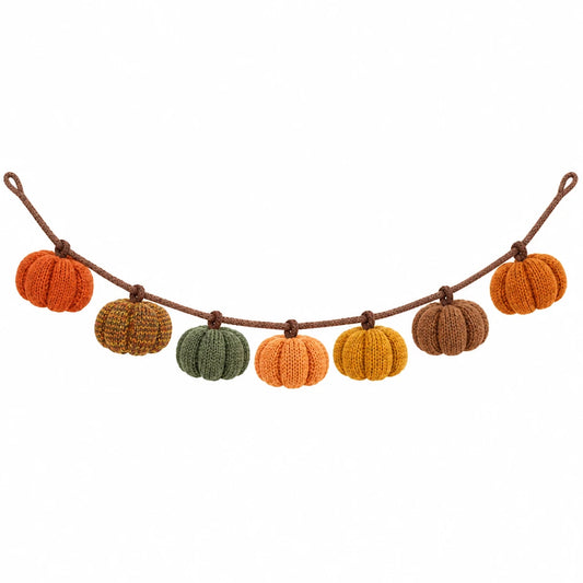 Harvest Knit Pumpkin Garland