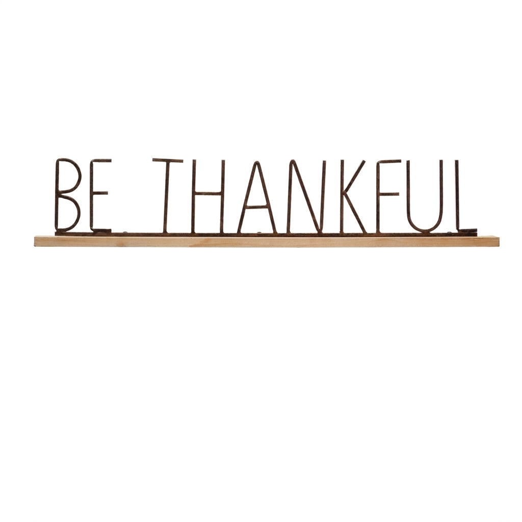 Be Thankful Mantel Sign