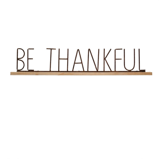 Be Thankful Mantel Sign