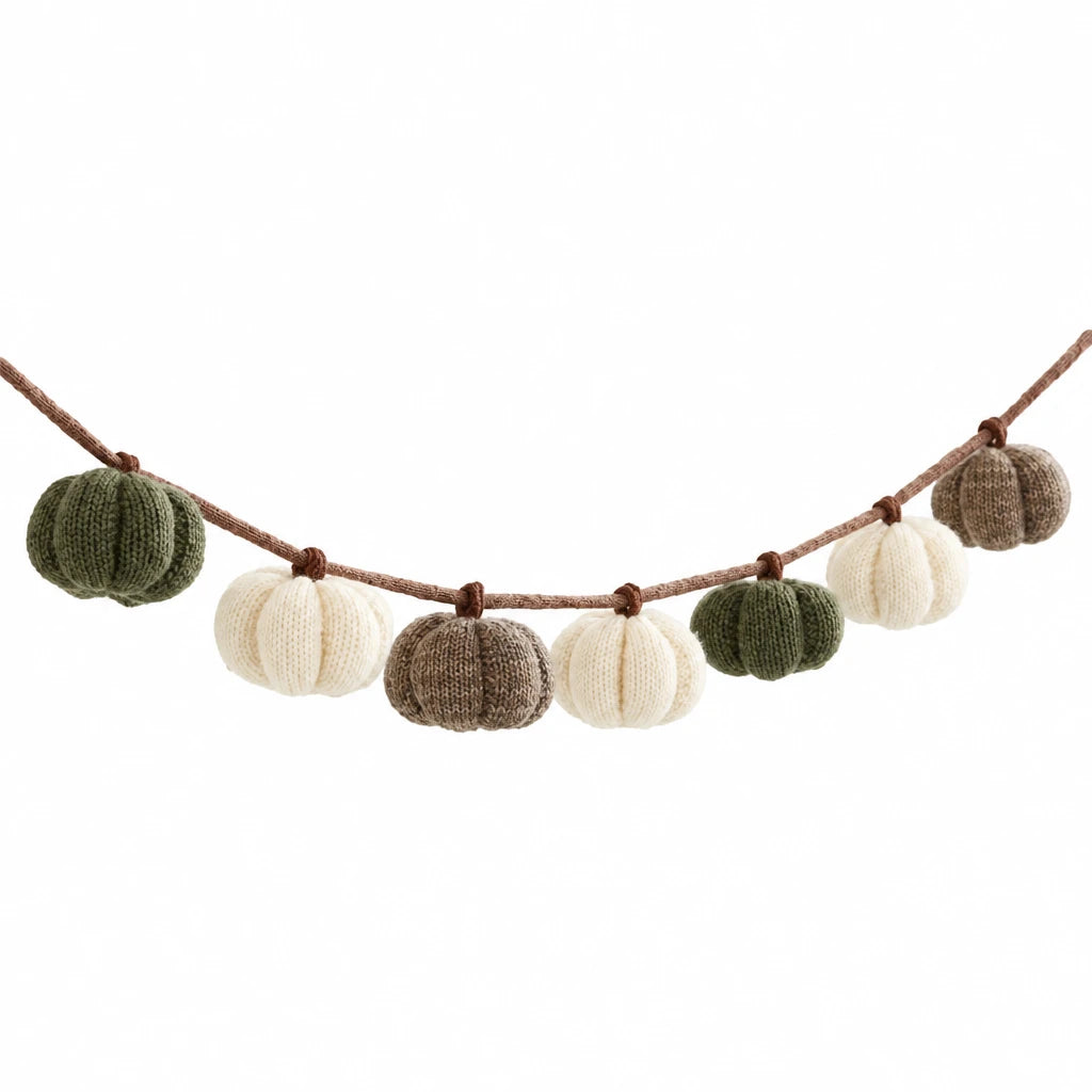 Fall Knit Pumpkin Garland