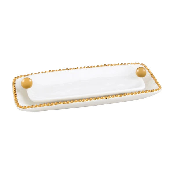 Nested Gold Beaded Dishes