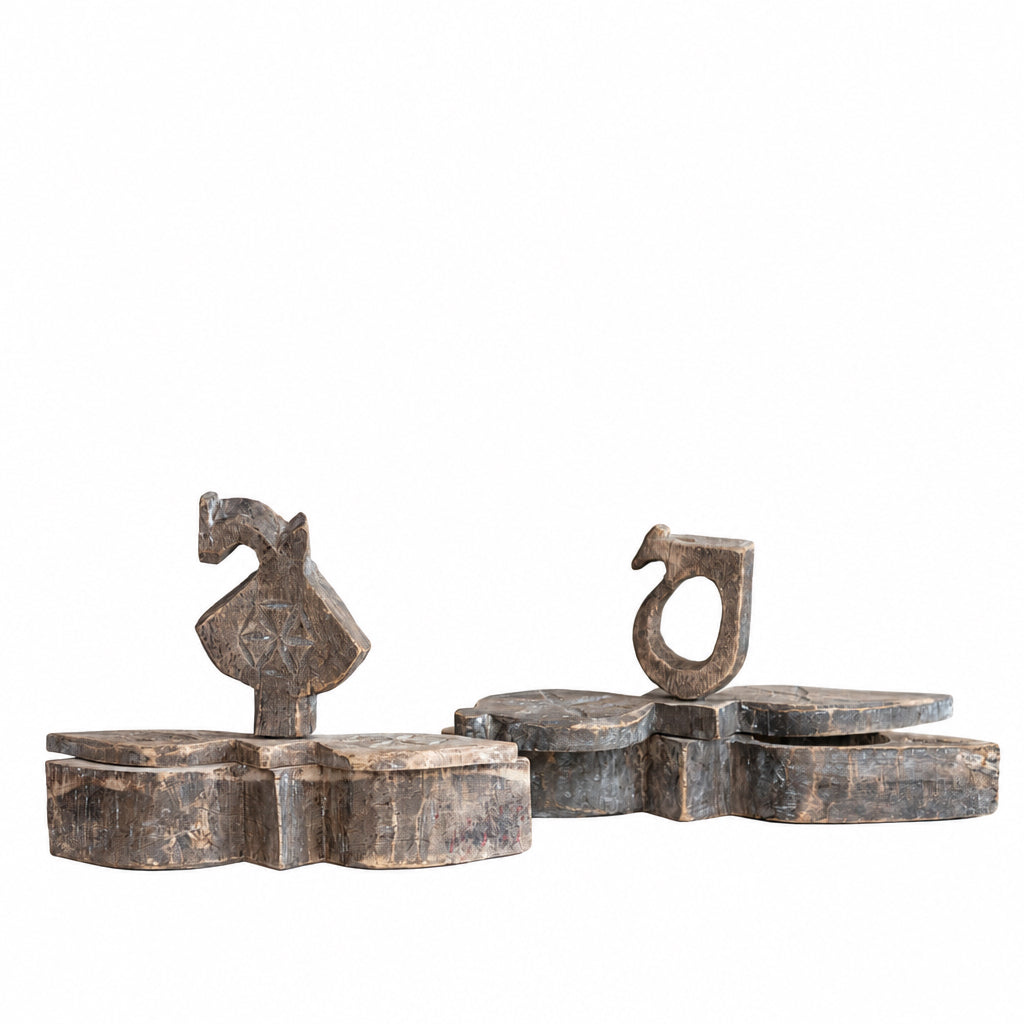Decorative Wood Masala Box With Handle