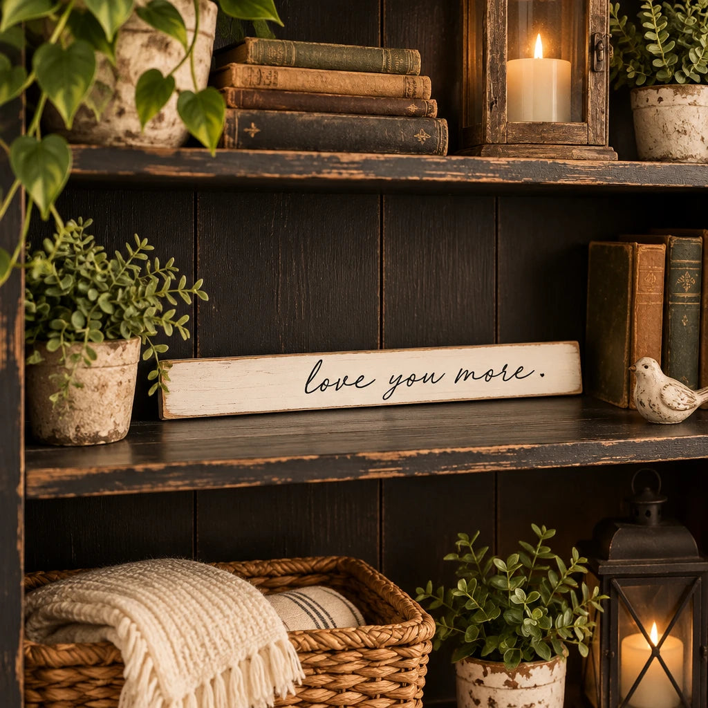 Love You More Skinny Sign