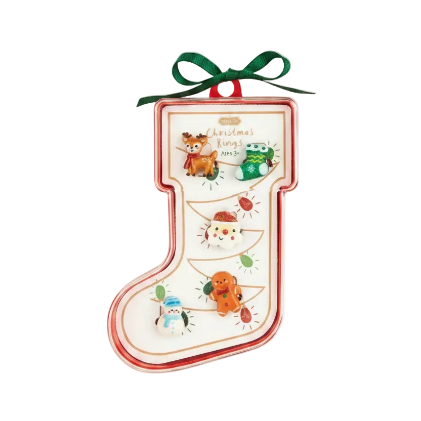 Christmas Stocking Ring Set